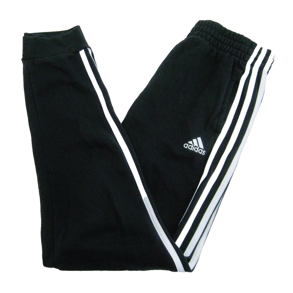 ADIDAS Boy's (Size Large 14-16) Black Jogger Pants Athletic Sweatpants Fitness